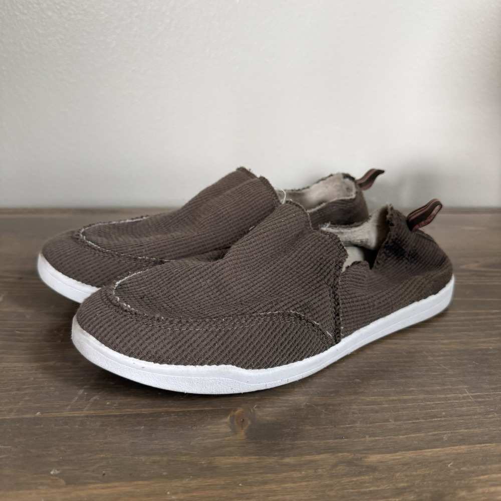 Vionic Beach Womens 8M Brown Corduroy Slip On Malibu Comfort Shoes Flats